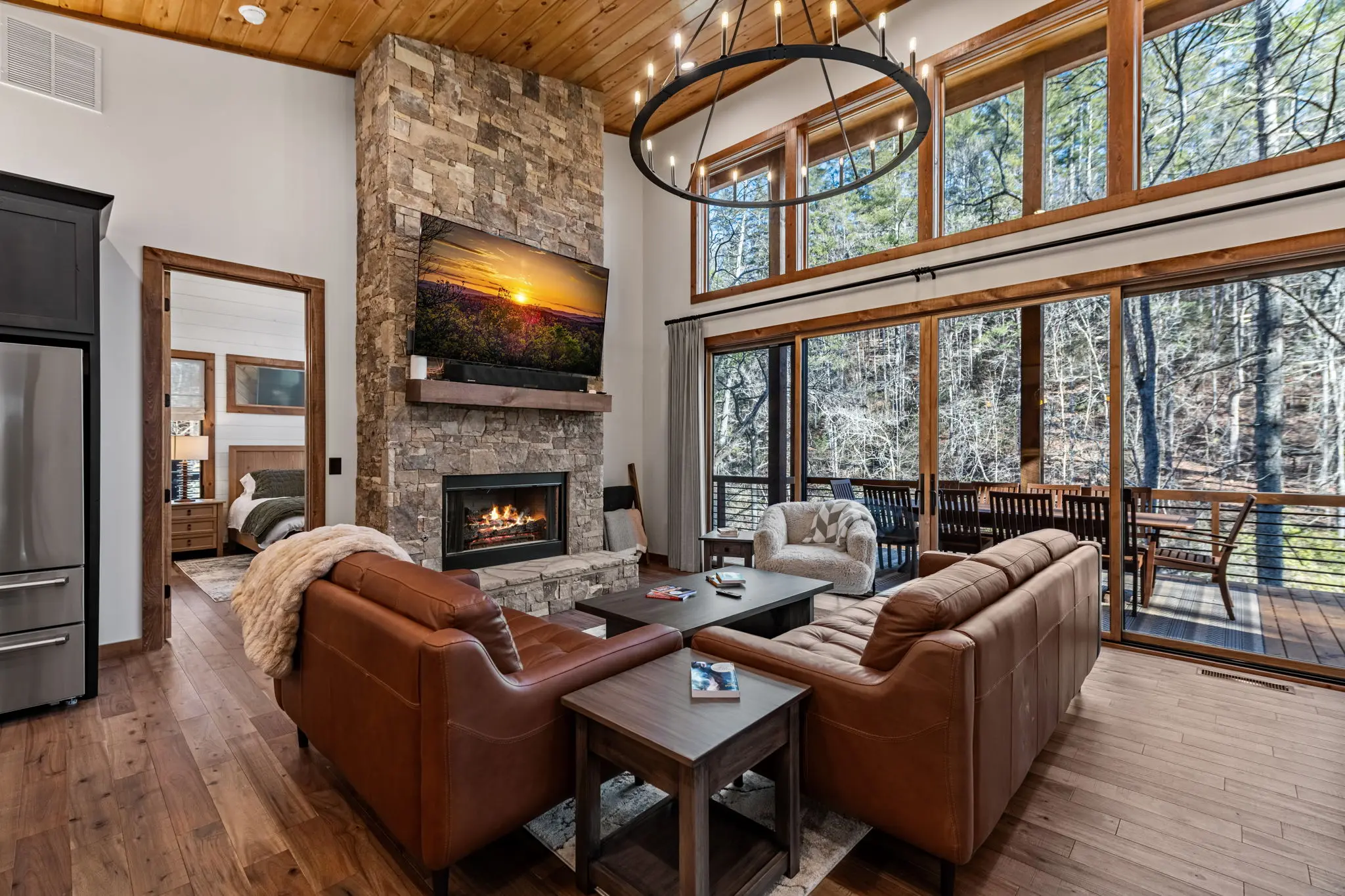 Massive windows at every turn to highlight the natural light.