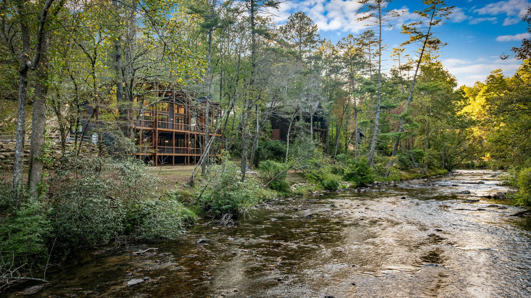The gentle flow sets the tone for your relaxing stay.