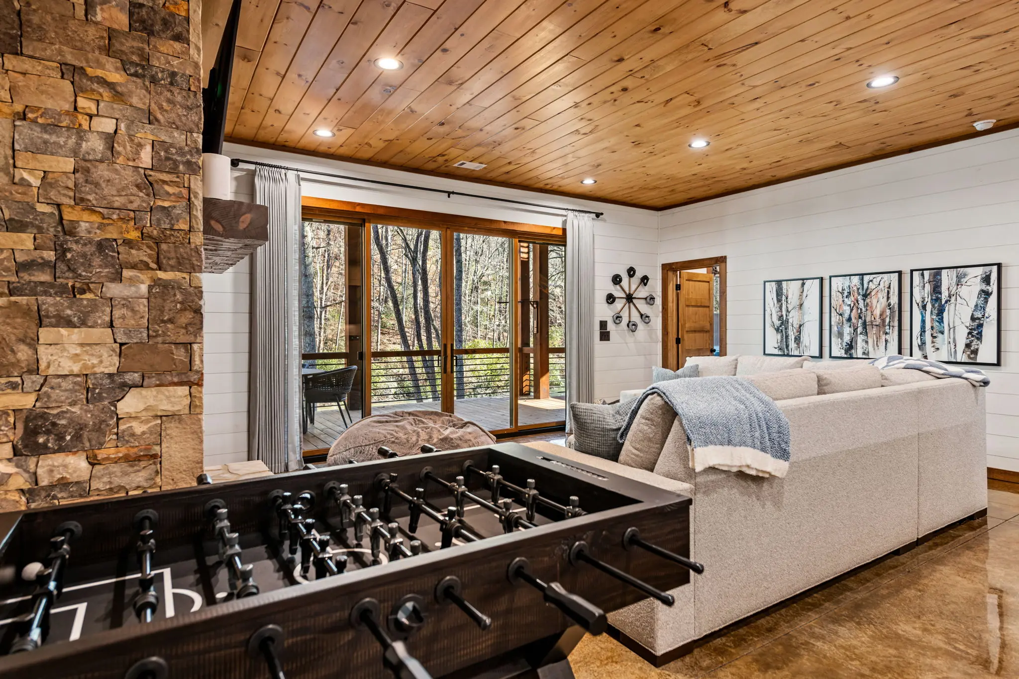 Casual gathering space with comfortable seating throughout.