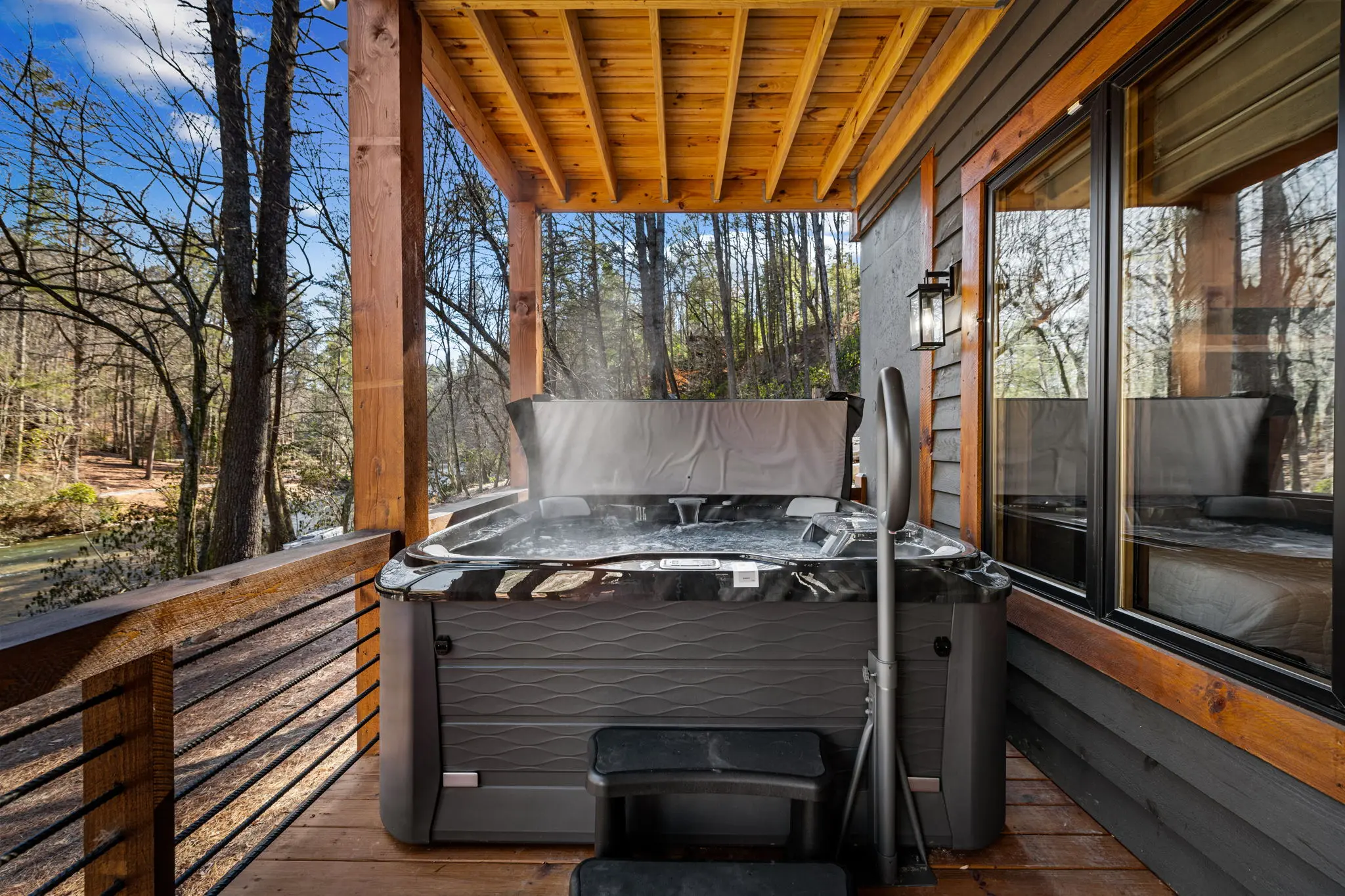 The hot tub awaits after your local adventures.