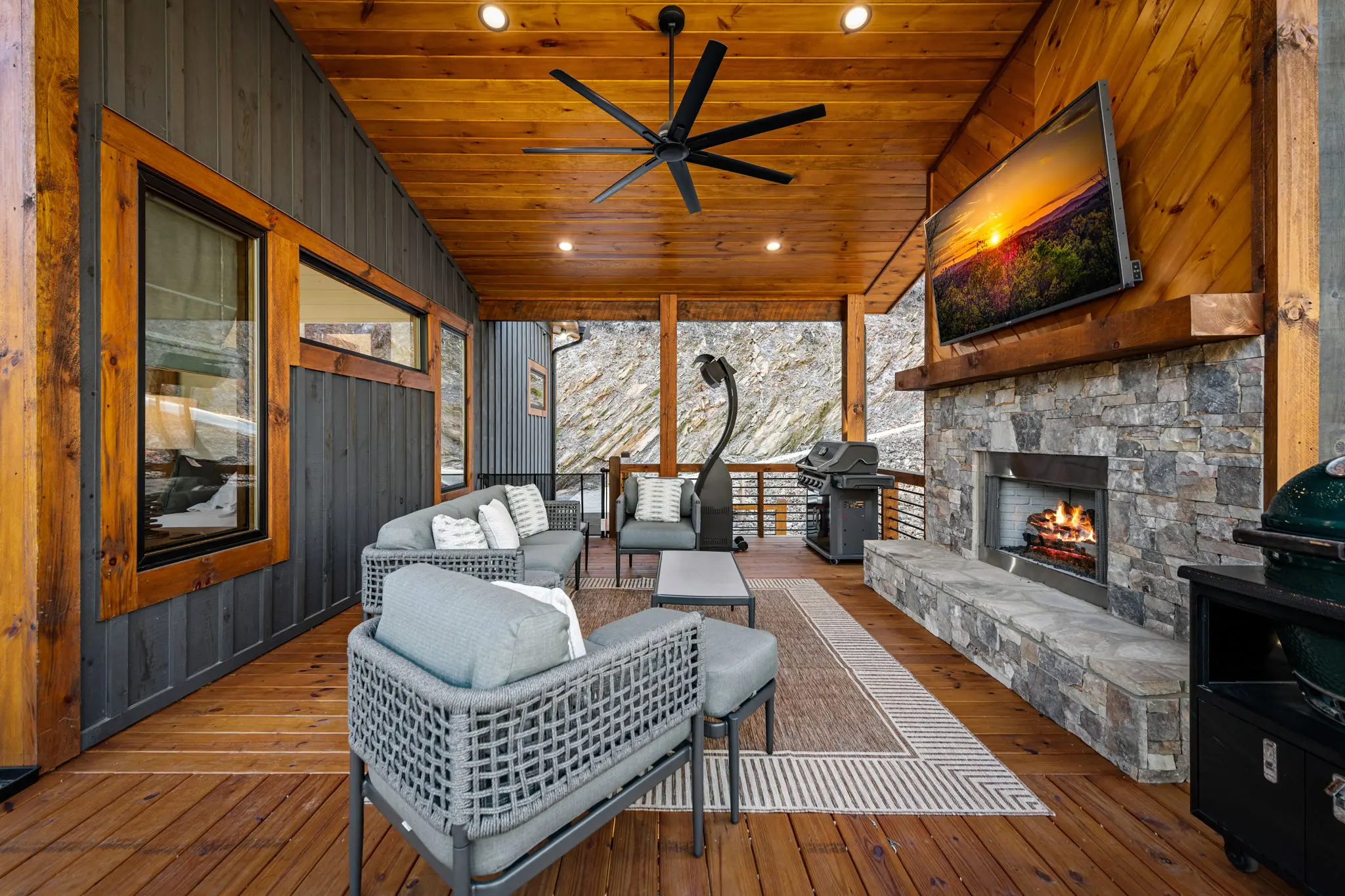 Relax as you prepare for your outdoor dining experience.